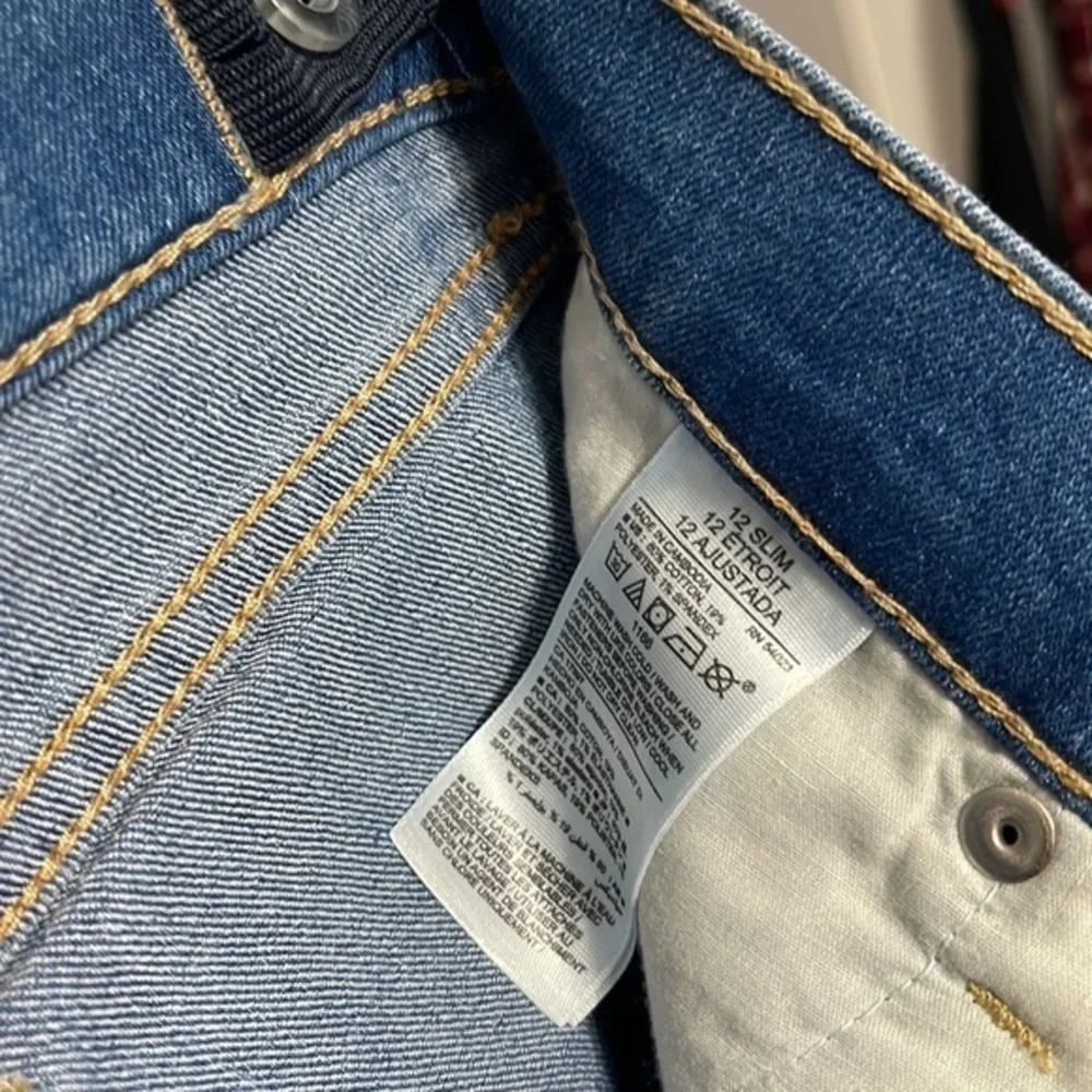Old Navy Kids Slim Fit Jeans‎ Blue Wash Adjustable Waist Size 12
